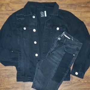Black Denim Jean Suit